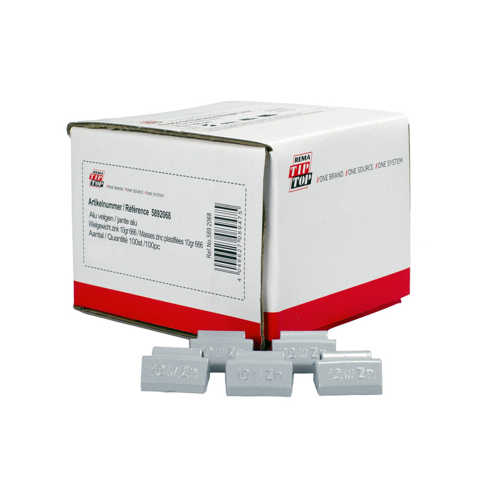 MASSE JANTE ALU A FRAPPER ZN TYPE 666 10g 100pcs (BOITE)