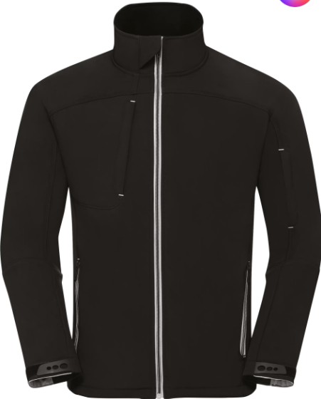 [⚠Déstockage] Softshell Russell noire 3 couches Bionic-Finish