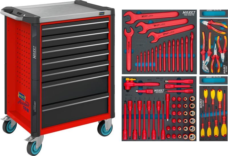 [179NX-7/70KV] HAZET - Servante d'atelier servante d'atelier Assistent ∙ avec assortiment