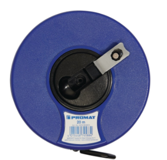 [⚠Déstockage] PROMAT Mètre ruban capsule Longueur 20 m Largeur de la bande 13 mm 2 mm/cm EG II ABS Nylon-Fiber