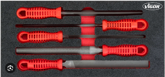 [V5072] VIGOR Jeu de limes ∙ V5072 ∙ 5 pièces ∙ Nombre d'outils : 5