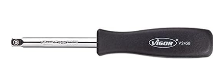 [V2458N] VIGOR Porte-douille à manche ∙ V2458N ∙ Carré massif 1/4 pouce (6,3 mm) ∙ 150 mm
