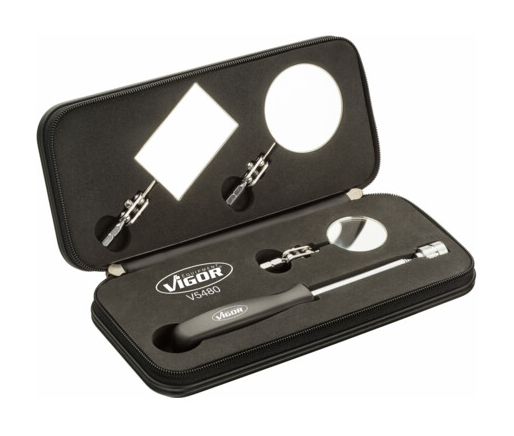 [v5480] VIGOR Jeu de miroirs télescopiques ∙ V5480 ∙ 4 pièces ∙ Nombre d'outils : 4