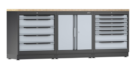 [V6000-3P1XL] VIGOR Combinaison armoire murale ∙ pack de démarrage ∙ bois ∙ V6000-3P1XL ∙ L x l x h : 2588 x 500 x 1000 mm