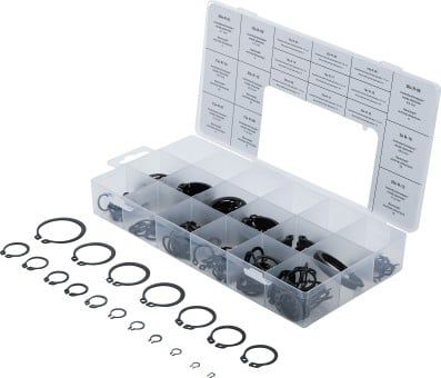 BGS - 8046 - Assortiment de circlips extérieurs Ø 3 - 32 mm 300 pièces