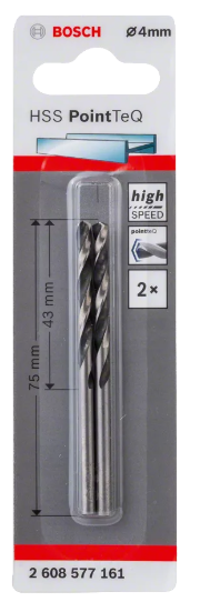 [2608577161] 2x Foret metal HSS PoinTeQ 4mm