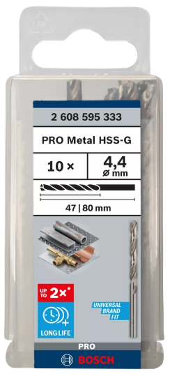 [2608595333] 10x Foret HSS-G 4,4x47x80mm
