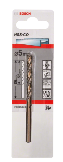 [2608585851] Foret HSS-CO 5x52x86mm