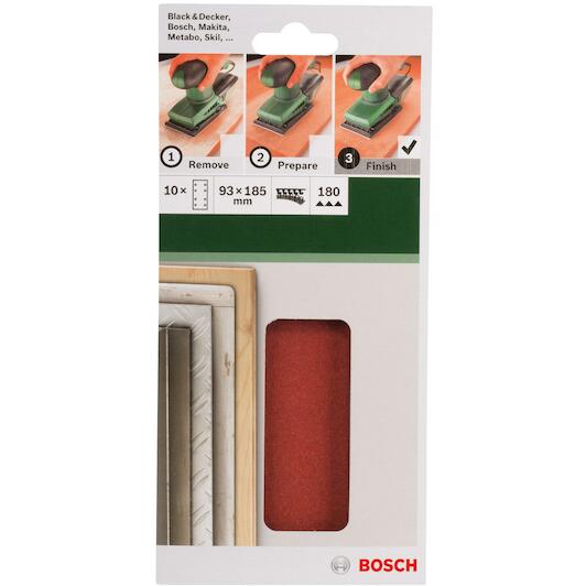 [2609256A84] [⚠Déstockage] PONÇAGE MP  (FEUILLE ABRASIVE 93X185 MM, G180, PAINT, 8 TROUS, VELCRO, (10))