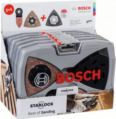 [2608664133] [⚠Déstockage] Set 6 pièces Starlock Best of Sanding 2+1 AVZ 93 G, triangle sanding papier (1x K60, 1x K120, 1x K240), AVZ 32 RT4, AVZ 90 RT 6