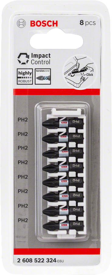 [2608522324] [⚠Déstockage] Embout de vissage Impact Control PH2, 25 mm 8x
