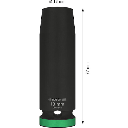 [2608003047] [⚠Déstockage] Clé à douille cote sur plats 13 mm, M 8, 77 mm
