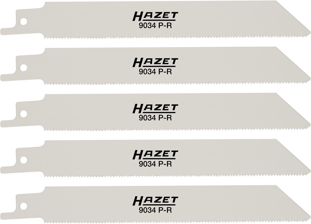 HAZET - Lames pour scie sabre réciproque · 18 dents / pouce · denture crantée · en biais · longueur totale : 153 mm