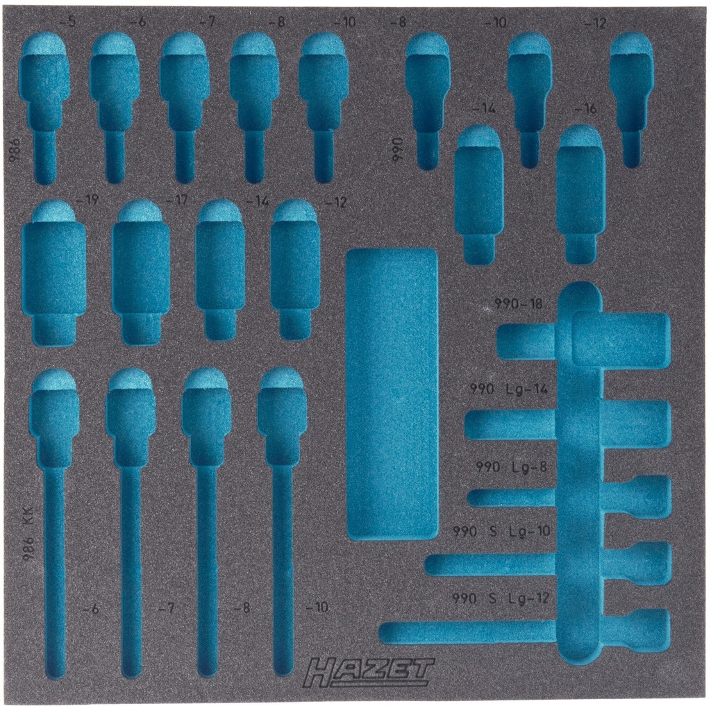 [163-119L] HAZET - Garniture en mousse souple bimatière