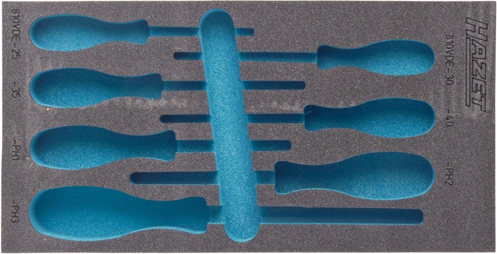 [163-229L] HAZET Garniture en mousse souple bimatière 163-229L ∙ L x l : 342 mm x 172 mm