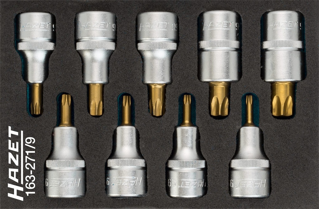 [163-271/9] HAZET - Jeu de douilles mâles ∙ TORX®