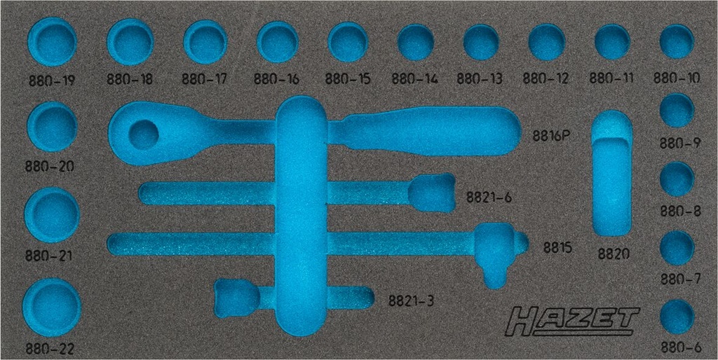 [163-353L] HAZET - Garniture en mousse souple bimatière