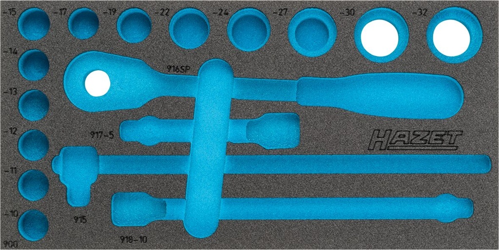 [163-358L] HAZET - Garniture en mousse souple bimatière