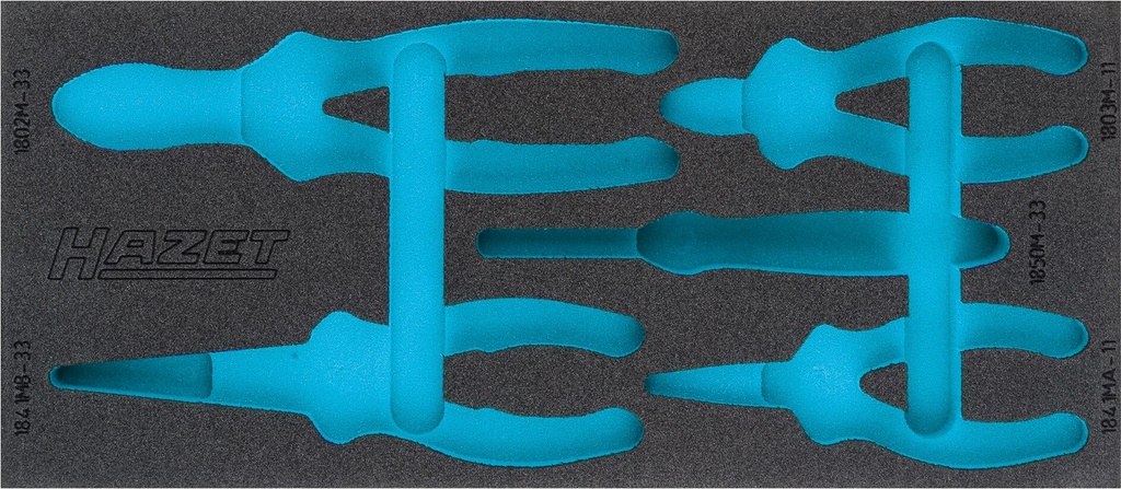 [163-375L] HAZET - Garniture en mousse souple bimatière
