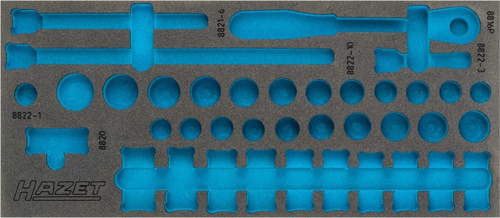 [163-379L] HAZET - Garniture en mousse souple bimatière