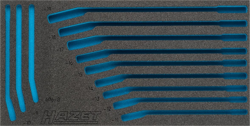 [163-385L] HAZET Garniture en mousse souple bimatière 163-385L ∙ L x l : 342 mm x 172 mm