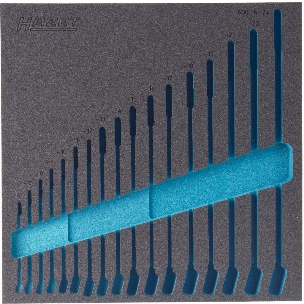 [163-98L] HAZET Garniture en mousse souple bimatière 163-98L ∙ L x l : 344 mm x 342 mm