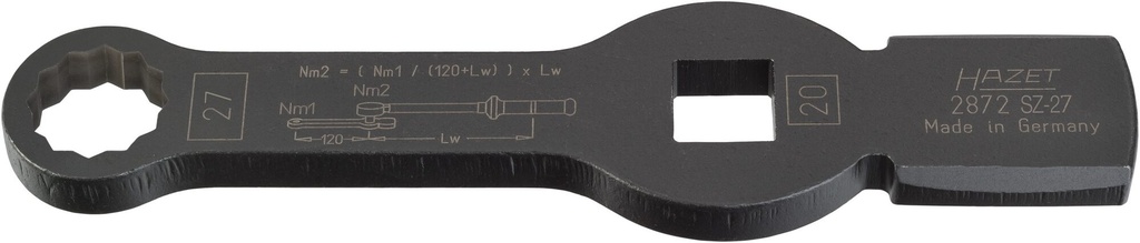 [2872SZ-27] HAZET - Clé polygonale à frapper ∙ à 12 pans ∙ avec 2 surfaces de frappe