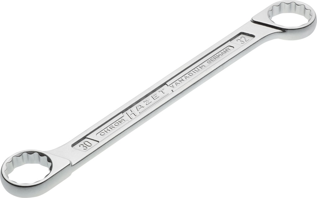 [610N-30X32] HAZET Clé polygonale double 610N-30X32 ∙ Profil Traction à 12 pans extérieurs ∙ Taille 30 x 32 mm