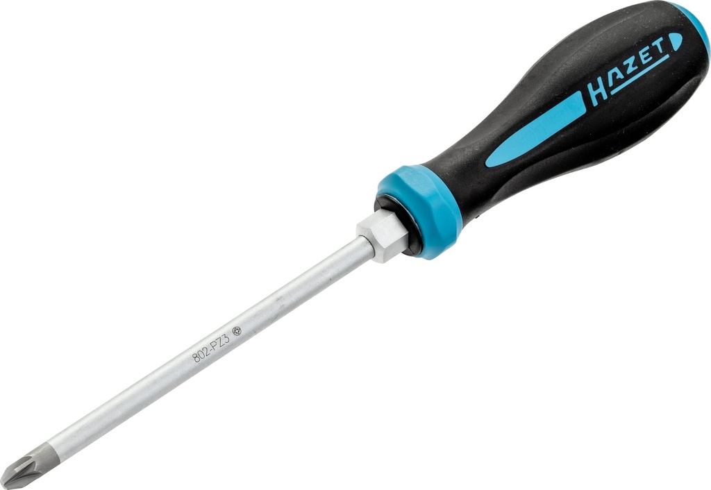 [802-PZ3] HAZET Tournevis HEXAnamic® 802-PZ3 ∙ Profil Pozidriv PZ ∙ Taille PZ3