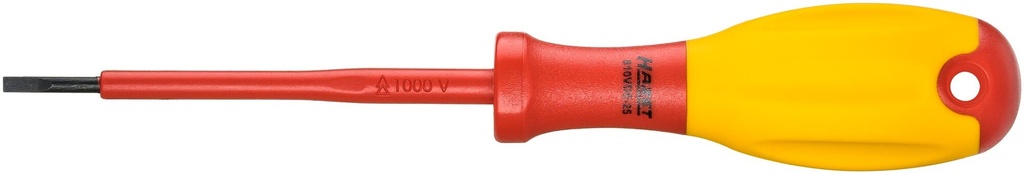 [810VDE-25] HAZET Tournevis d'électricien ∙ avec isolation de protection 810VDE-25 ∙ Profil à fente ∙ Taille 0,4 x 2,5 mm