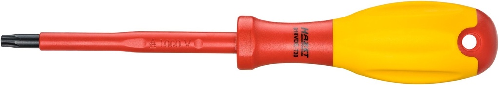 [810VDE-T30] HAZET Tournevis d'électricien ∙ avec isolation de protection 810VDE-T30 ∙ Profil TORX® intérieur ∙ Taille T30
