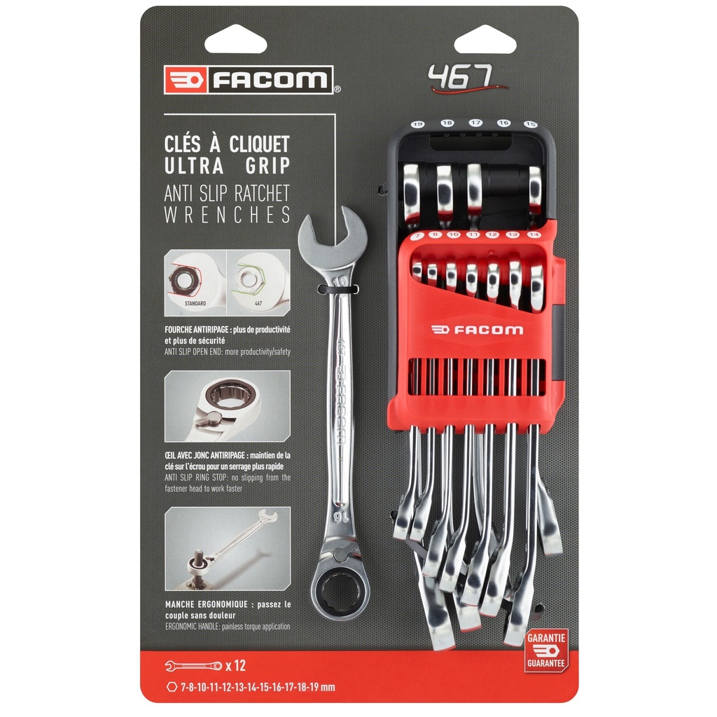 FACOM 467B.JP12PB JEU POCKET 12 CLES 467B
