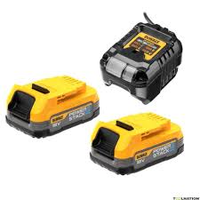 [⚠Déstockage] DEWALT DCB1102E2-QW 18V XR Pack de démarrage (2x batterie DCBP034 + chargeur XR multivoltage)