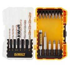 [⚠Déstockage] DEWALT - SET 19 PCS, MÈCHES À BÉTON (4MM-8MM) + EMBOUTS, TOUCH CASE