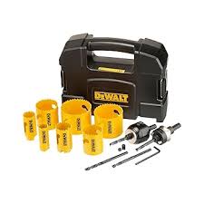 [⚠Déstockage] DEWALT - SET DE SCIES CLOCHES BIM 2X EXTREME™ 11-PIÈCES EN COFFRET, 2 MANDRINS, 2 MÈCHES PILOTES, 7 SCIES CLOCHES (Ø22,29,35,44,51,64 EN 68MM)