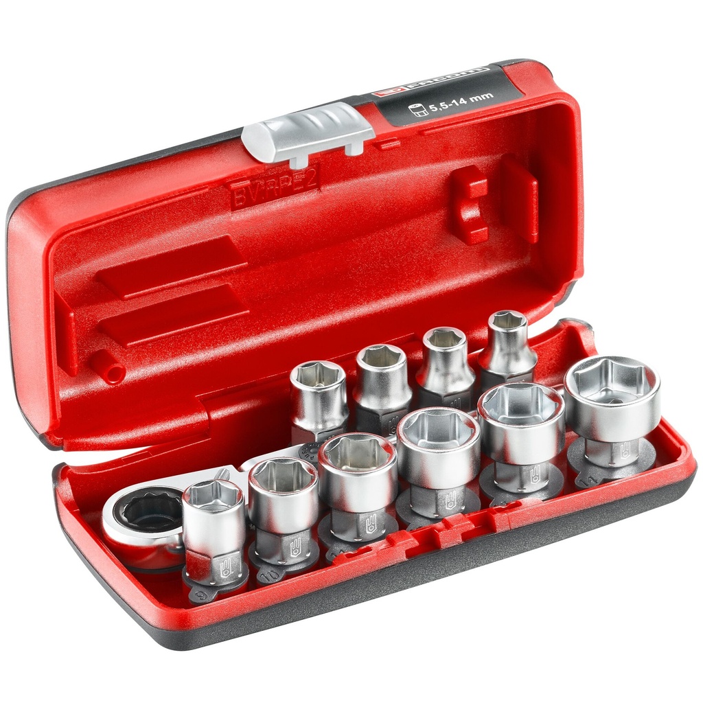 [⚠Déstockage] FACOM RXPICOPB COFFRET DOUILLES HEX 1/4' 6P MM 11PC