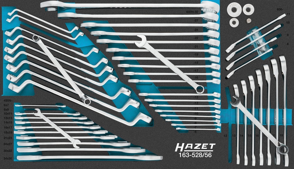 [163-528/56] HAZET - Jeu de clés de serrage