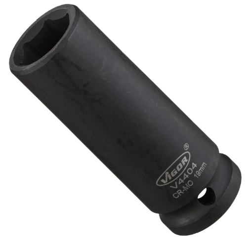 [V5550L-22] VIGOR Douille à chocs ∙ longue ∙ V5550L-22 ∙ Carré creux 1/2 pouce (12,5 mm) ∙ Profil à 6 pans extérieurs ∙ Taille 22 mm