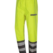 Pantalon de pluie haute visibilité Jaune Fluo/Marine Tarviso SIOEN