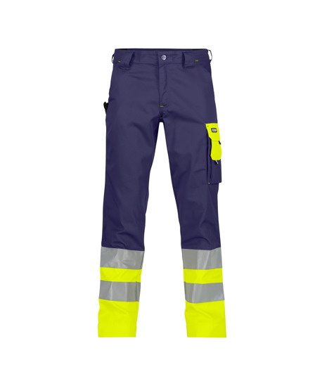 [200620-6892-300-STANDARD-36] 200620 DASSY® Omaha Pantalon haute visibilité STANDARD MARINE/JAUNE FLUO +/- 300 g/m² (36)