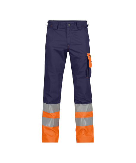 200620 DASSY® Omaha Pantalon haute visibilité STANDARD MARINE/ORANGE FLUO +/- 300 g/m²