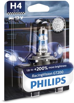 [⚠Déstockage] Philips H4 RacingVision GT 12V 60/55W P43t-38