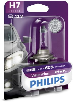 [12972VPB1] [⚠Déstockage] Philips H7 VisionPlus 12V 55W PX26d