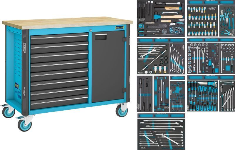 [179NW-8/244] HAZET - Établi mobile servante d'atelier Assistent ∙ avec assortiment