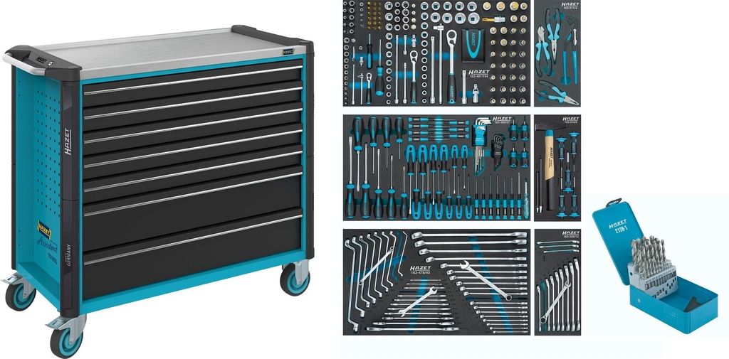 [179NXXL-7/340] HAZET - Servante d'atelier Assistent® ∙ avec assortiment ∙ 340 pièces