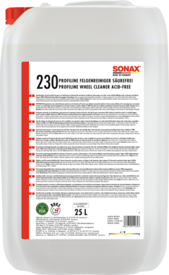 [230705SONAX] SONAX 02307050 PROFILINE FELGENREINIGER PLUS NETTOYANT JANTES 25L