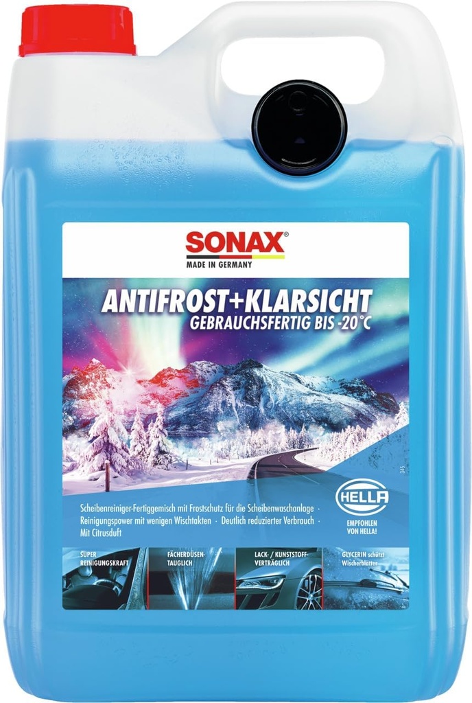 [03325000SONAX] SONAX 03325000 Lave-glace AntiFreeze+ClearView pret a l'emploi -20°C 5L