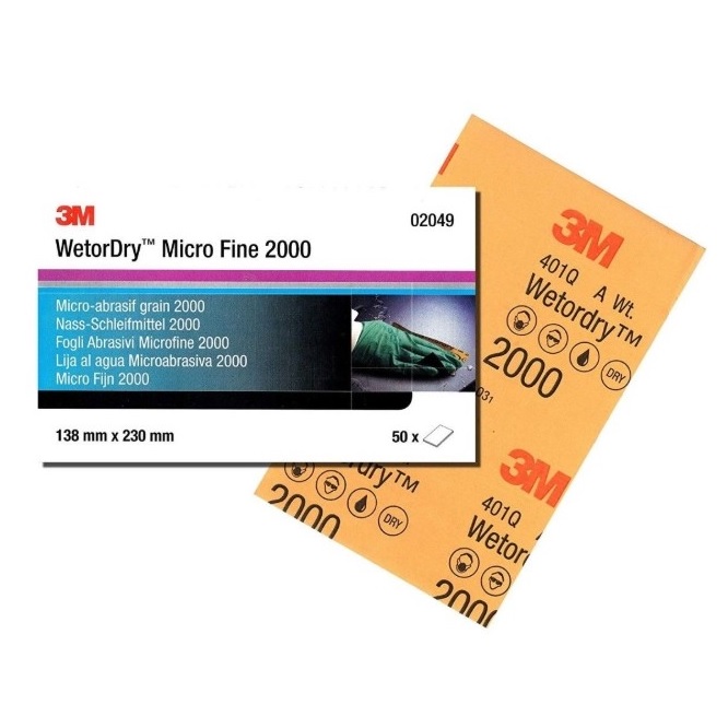 [3M02049] ABRASIF MICRO FINE P2000 138mm x 230mm (PAQUET)