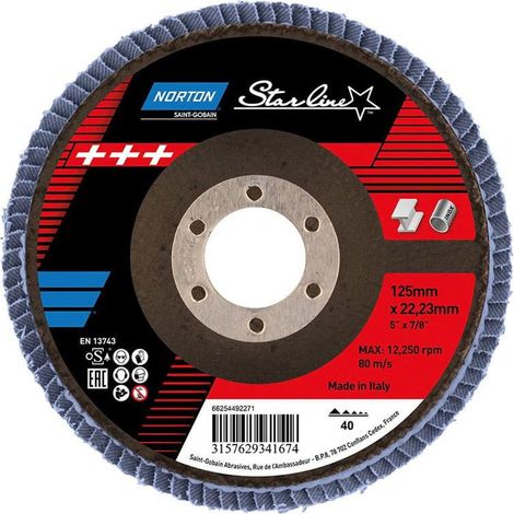 [69957399978] [⚠Déstockage] DISQUE A LAMELLES STARLINE 125MM P40 SACHET DE 10 PIECES (SACHET)