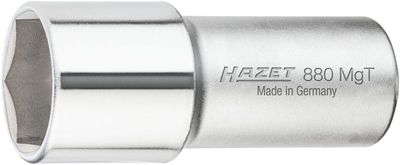 [880MGT] [⚠Déstockage] HAZET Douille à bougies 880MGT ∙ Carré creux 3/8 pouce (10 mm) ∙ Profil à 6 pans extérieurs ∙ Taille 20,8 mm ∙ 13/16″